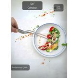 Kıvrımlı Şef Cımbızı Paslanmaz Dekor Cımbızı Çelik Yemek Cımbızı Maşa 26 cm