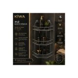 Kiwa Metal Ömür Boyu Paslanmaz Krom Defne 3lü Köşelik Metal Banyo Rafı Düzenleyici Organizer