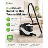 Kiwi 17 Kpa Güçlü Emişli Koltuk, Halı ve Araç Içi Yıkama Makinesi, 2 L Temiz Su, 1.8 L Kirli Su Tankı, 1.6 M Hortum, 5 Başlık, Pet Tüyü Aparatı ve Kendini Temizleyen Fırça