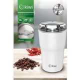 Kiwi 4819 200W 70gr Geniş Kapasite XL Paslanmaz Çelik Kahve ve Baharat Öğütücü Beyaz