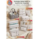 Kiwi Bebek Bakım Çantası ve Valiz Organizeri Doğum/Hastane Çıkış Çantası 12 Parçalı Set