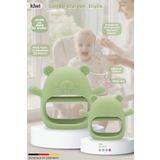 Kiwi Bebek Diş Kaşıyıcı, Emzik Uçlu Eldiven Şeklinde Oyuncak Sincap Dişlik, Olive Renk