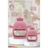Kiwi Chicken Bebek Diş Kaşıyıcı Emzik Uçlu Eldiven Şeklinde Oyuncak Dişlik, Dark Pink Renk