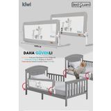 Kiwi Çocuk Yatak Koruyucu Bariyeri Ve Yatak Korkuluğu, Ekstra Dolgulu Kumaş Bed Guard