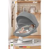Kiwi Dolly 2in1 Otomatik Sallanan Kademe Ayarlı Beşik ve Anakucağı - Antrasit
