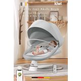 Kiwi Dolly 2in1 Otomatik Sallanan Kademe Ayarlı Beşik ve Anakucağı - Gri