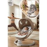 Kiwi Dollyplus 2in1 Otomatik Sallanan Kademe Ayarlı Beşik ve Anakucağı - Kahverengi