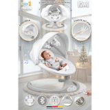 Kiwi Eggyone Elektrikli Otomatik Sallanan Bebek Ana Kucağı, 5 Farklı Sallanma Hızı, Oyuncaklı- Dove cok-renkli