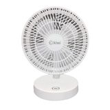 Kiwi KFAN-7607 Şarjlı Beyaz Ayarlanılabilir Mini Fan Masaüstü Vantilatörü