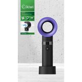 Kiwi Kfan-7610 Şarjlı Ultra Sessiz USB Vantilatör 10 W Kanatsız Pervanesiz Taşınabilir Fan - Siyah