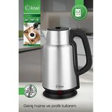 Kiwi Kk-3334 Su Isıtıcı 2.2 L Paslanmaz Çelik 360 Derece Kablosuz Gizli Rezistans