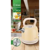 Kiwi KK-3340 2,2 Litre Paslanmaz Çelik Retro Su Isıtıcı Kettle 1800 Watt Güç ve Gizli Rezistans
