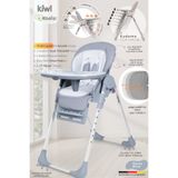 Kiwi Koala All In One Katlanır Tekerlekli Mama Sandalyesi - Dusty Blue