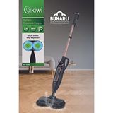 Kiwi Ksc-4220 Çok Fonksiyonlu Ayarlanabilir Seviyeli 10 Aparatlı Dikey Buharlı Mop - Buharlı Temizleyici Siyah