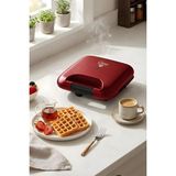 Kiwi KSM-2405W Kırmızı Waffle Makinesi
