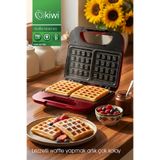 Kiwi KSM-2405W Waffle Makinesi | Yapışmaz Plaka & Otomatik Kapanma & Dikey Saklama