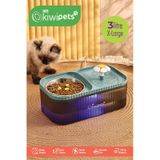 Kiwi Pets Kpf-10548 Mama Kabı Ve Otomatik Evcil Hayvan Su Çeşmesi gri