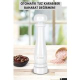 Kiwi Pilli Seramik Otomatik Ayarlanabilir Tuz Karabiber Değirmeni Kuru Baharat Öğütücü (HEDİYELİK)