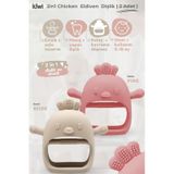 Kiwi Silikon Bebek Diş Kaşıyıcı Seti- Diş Kaşıma Eldiveni Emzik Uçlu Oyuncak Diş Kaşıyıcı Bej-pink