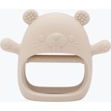 Kiwi Sincap Bebek Diş Kaşıyıcı, Emzik Uçlu Eldiven Şeklinde Oyuncak Dişlik Silikon - Beige Renk - Bej
