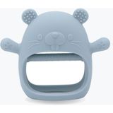 Kiwi Sincap Bebek Diş Kaşıyıcı, Emzik Uçlu Eldiven Şeklinde Oyuncak Dişlik Silikon - Dusty Blue Renk - Tozlu Mavi