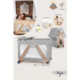 Kiwi Toody All İn One Katlanır Tekerlekli Sallanır Sabitlenir Anne Yanı Oyun Parkı Park Yatak Beşik