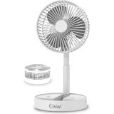 Kiwi USB Masa Vantilatörü - 15 cm Çap, Sessiz Çalışma, Katlanabilir Teleskopik Ayak, Geniş Salınım Açısı - Beyaz
