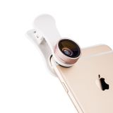 Kiwifotos 3in1 Akıllı Telefonlar İçin Geniş Açı & Makro & Balıkgözü Lens (Pembe)