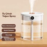 Kiwitime 2 Litre Ultrasonic Otomatik Hava Nemlendirici Buhar Makinesi Oda Nemlendirici Aroma Difüzörü Venandin F18 - Beyaz