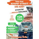 Kıyafet Etiketi - Okul Kıyafet Kumaş Etiketi Kreş Anaokulu Ilkokul Kıyafet Kumaş Etiketi 102 adet - Çok Renkli - 40x13mm
