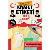Kıyafet Etiketi - Okul Kıyafetlerine Kişiye Özel 30 Saniyede Kolay Uygulama Yıkanabilir Ay Yıldız - Çok Renkli - Kumaş Etiketi - 40x13mm