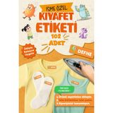 Kıyafet Etiketi - Okul Kıyafetlerine Kişiye Özel 30 Saniyede Kolay Uygulama Yıkanabilir - Canavarlar - Çok Renkli - Kumaş Etiketi - 40x13mm