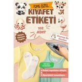Kıyafet Etiketi - Okul Kıyafetlerine Kişiye Özel 30 Saniyede Kolay Uygulama Yıkanabilir - Hayvanlar - Çok Renkli - Kumaş Etiketi - 40x13mm