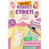 Kıyafet Etiketi - Okul Kıyafetlerine Kişiye Özel 30 Saniyede Kolay Uygulama Yıkanabilir - Labubo - Çok Renkli - Kumaş Etiketi - 40x13mm