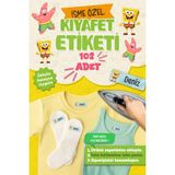Kıyafet Etiketi - Okul Kıyafetlerine Kişiye Özel 30 Saniyede Kolay Uygulama Yıkanabilir Sünger Dob - Çok Renkli - Kumaş Etiketi - 40x13mm