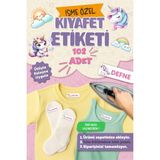Kıyafet Etiketi - Okul Kıyafetlerine Kişiye Özel 30 Saniyede Kolay Uygulama Yıkanabilir - Unicorn 2 - Çok Renkli - Kumaş Etiketi - 40x13mm