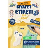 Kıyafet Etiketi - Okul Kıyafetlerine Kişiye Özel 30 Saniyede Kolay Uygulama Yıkanabilir - Uzay - Çok Renkli - Kumaş Etiketi - 40x13mm