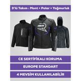 Kıyak Moto Sparrow Mor Kadın Motosiklet Montu 3 Katmanlı 4 Mevsim Korumalı Reflektörlü - XS