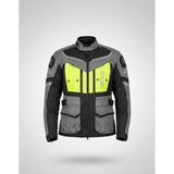 Kıyak Moto Stork Neon Sarı 4 Mevsim Unisex Motosiklet Montu Ce Korumalı Reflektörlü