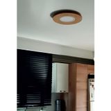 Kiyra Wood 42Cm - Yuvarlak Meşe Kaplama Led Tavan Aydınlatması, Yatak Odası, Koridor, Banyo Lambası