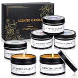 KIYTARBOO Kadınlar ve Erkekler için Kokulu Mumlar, 6'lı Paket Aromaterapi Mumları Ev Kokulu, Doğal Soya Kavanozu Mum Noel Doğum Günü Şükran Günü Anne İş Arkadaşı için Toplu Hediye Seti