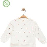 Kız Bebek %100 Pamuk Ekru Sweatshirt Fırfırlı - Kız Bebek Giyim - 3 - 4 Yaş