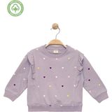 Kız Bebek %100 Pamuk Fırfırlı Lila Sweatshirt - Kız Çocuk Giyim - 5 - 6 Yaş