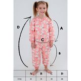 Kız Bebek 2.5 Tog Desenli Uyku Tulumu 2 Yaş - Pudra