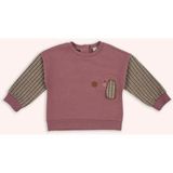 Kız Bebek Baskı Detaylı Pembe Gül Kurusu Sweatshirt - 6 - 12 Ay
