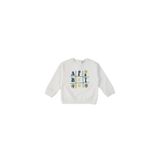 Kız Bebek Baskılı Ekru Sweatshirt 6-12 Ay (68-74 cm)