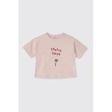 Kız Bebek Baskılı Kısa Kollu Pembe Tişört 2 Yaş (92 cm)