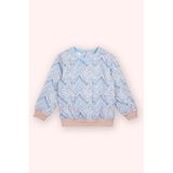 Kız Bebek Baskılı Mavi Sweatshirt 3 Yaş (98 cm)