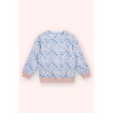 Kız Bebek Baskılı Mavi Sweatshirt 5 Yaş (110 cm)