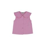 Kız Bebek Bebe Yakalı Kolsuz Pembe Gömlek 6-12 Ay (68-74 cm)